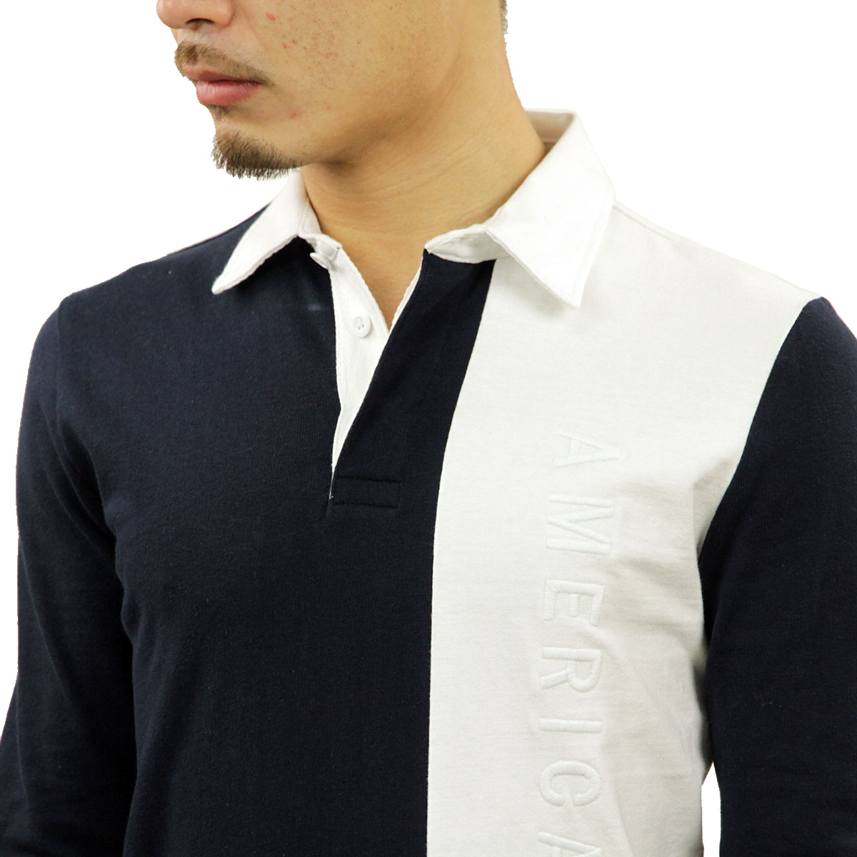 ����ꥫ�󥤡����� �饬������� ��� ������ AMERICAN EAGLE Ĺµ�饬������� AE LONG SLEEVE COLOR BLOCK POLO SHIRT 0176-8978-410 A04B B1C C1D D6E E06F