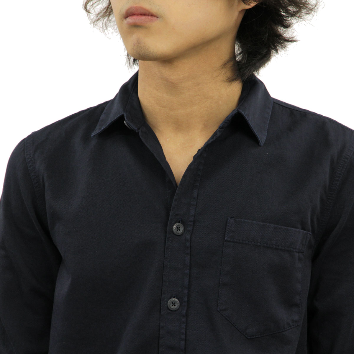 ̡ǥ   Ź Nudie Jeans Ĺµ  HENRY LONG SLEEVE SHIRT NAVY B25 140501 A62B B1C C1D D6E E06F