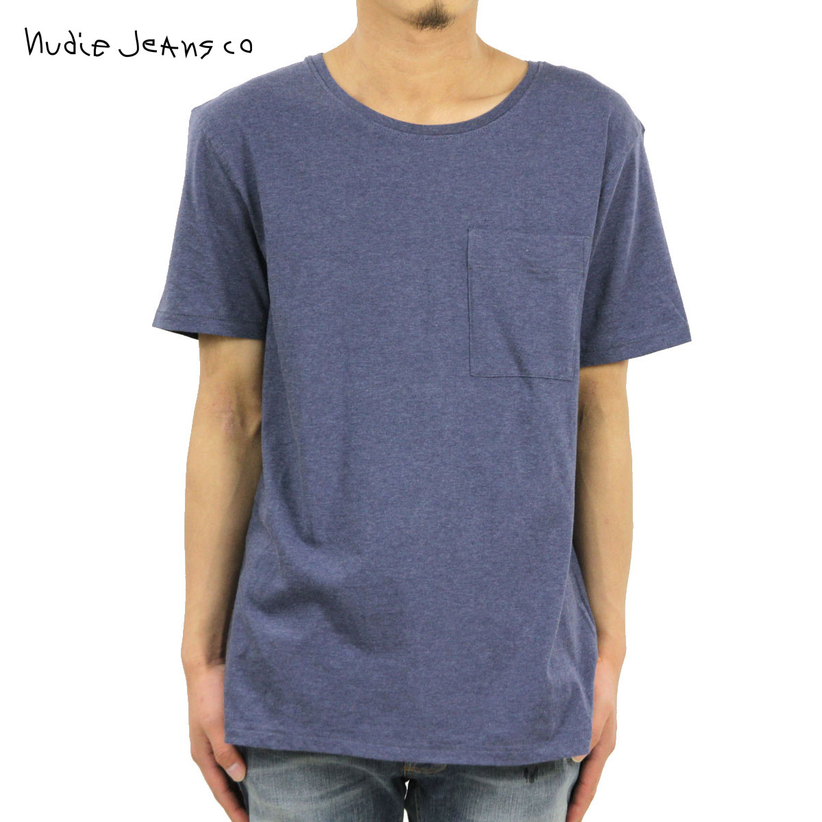 ̡ǥ Nudie Jeans Ź  ȾµݥåT Pocket Tee Blue Mirage 131309 A62B B1C C1D D1E E06F