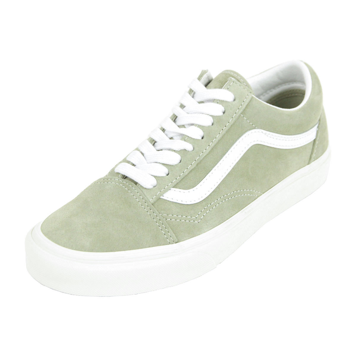 �Х� ������ɥ������� ��� ��������Ź VANS ���ˡ����� �ԥå��������� VANS OLD SKOOL (PIG SUEDE) MOSS GRAY/SNOW WHITE VN0A5KRFB32 A33B B1C C4D D2E E08F