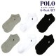 ݥ ե    POLO RALPH LAUREN 6  å 6 PACKCASUAL LOW CUT SOCKS 6PK SOCKS 827480PKZ3 072 - GHAST (Grey, White, Black) A05B B1C C7D D1E E00F