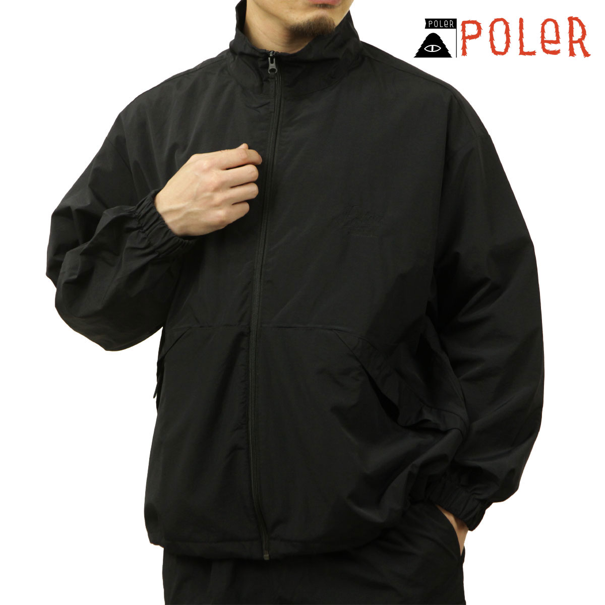 �ݡ��顼 ��� �ʥ����󥸥㥱�å� ��������Ź POLER �������� ���㥱�å� SHIRRING NYLON JACKET BLACK MCV0001