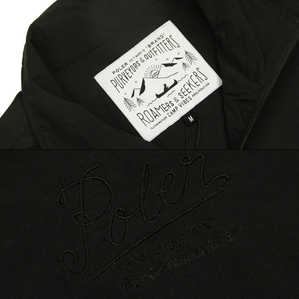 �ݡ��顼 ��� �ʥ����󥸥㥱�å� ��������Ź POLER �������� ���㥱�å� SHIRRING NYLON JACKET BLACK MCV0001