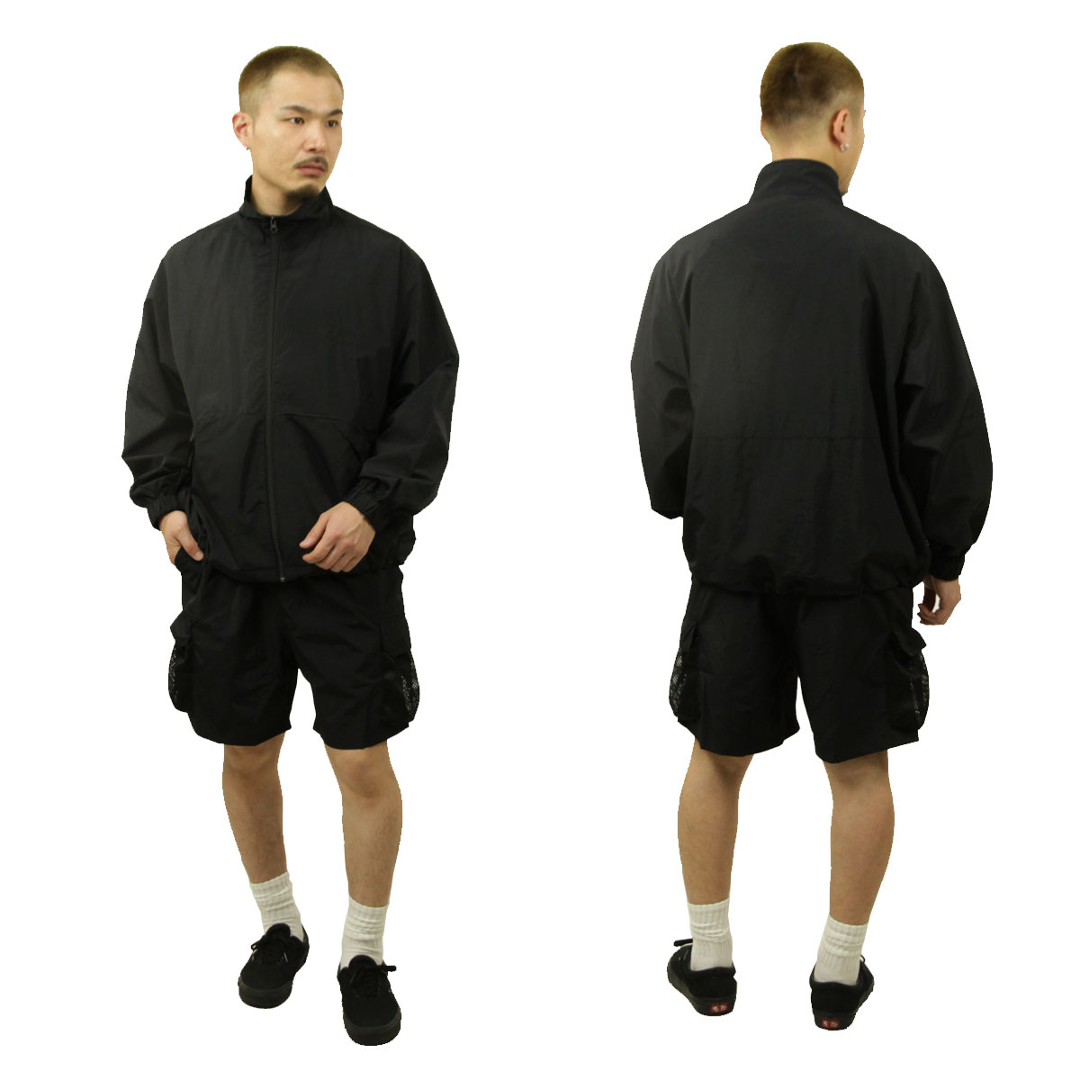 �ݡ��顼 ��� �ʥ����󥸥㥱�å� ��������Ź POLER �������� ���㥱�å� SHIRRING NYLON JACKET BLACK MCV0001
