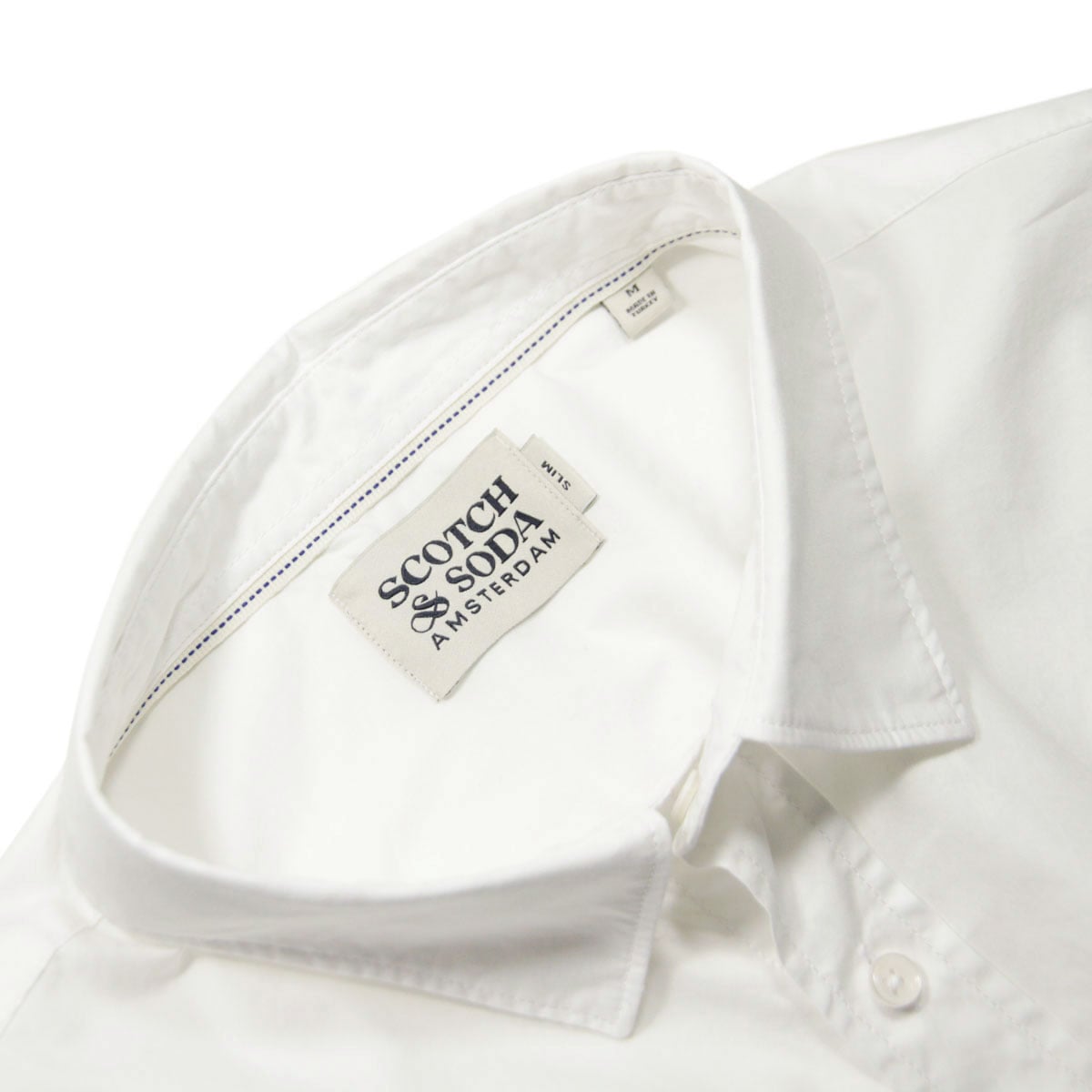 �����å�����ɥ����� ����� ��� ��������Ź SCOTCH��SODA �磻����� Ĺµ����� �ɥ쥹����� BASIC ORGANIC COTTON ELASTANE SLIM FIT SHIRTS 165316 0006 51451 00 WHITE A39B B1C C1D D6E E01F