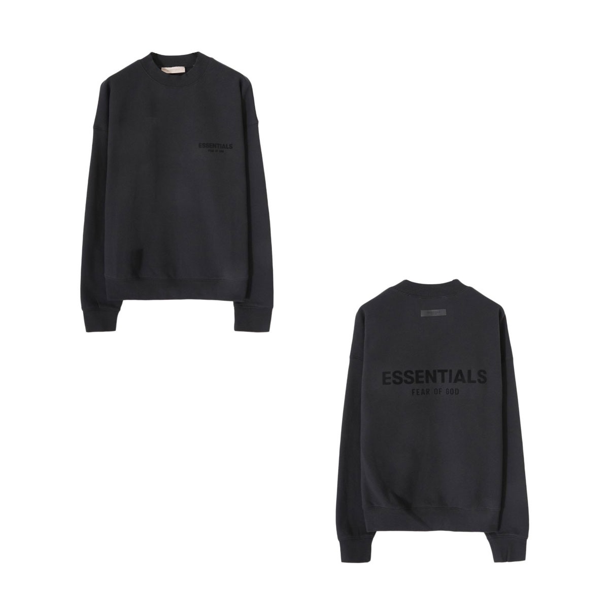 �ե������֥��å� fog essentials �������å� ��� ������ FEAR OF GOD ���å��󥷥�륺 ���� ���롼�ͥå� �ȥ졼�ʡ� FOG - FEAR OF GOD ESSENTIALS LOGO CREW SWEAT FLEECE SHIRTS BLACK AA5B B1C C1D D5E E13F