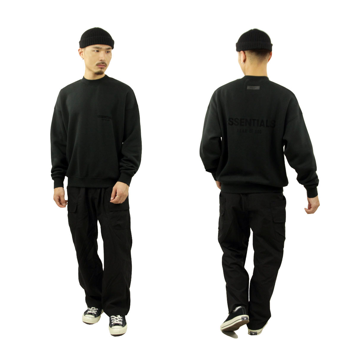 �ե������֥��å� fog essentials �������å� ��� ������ FEAR OF GOD ���å��󥷥�륺 ���� ���롼�ͥå� �ȥ졼�ʡ� FOG - FEAR OF GOD ESSENTIALS LOGO CREW SWEAT FLEECE SHIRTS BLACK AA5B B1C C1D D5E E13F