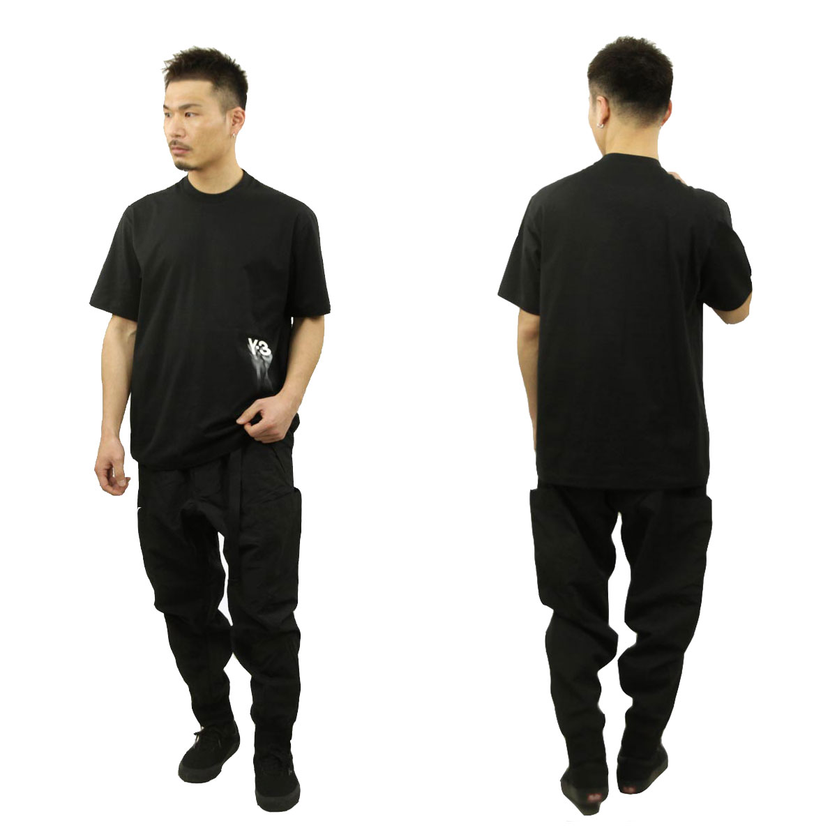 �磻���꡼ ��� ȾµT����� ������ Y-3 ���롼�ͥå� ���åȥ� ���� GFX SS TEE IZ3124 BLACK