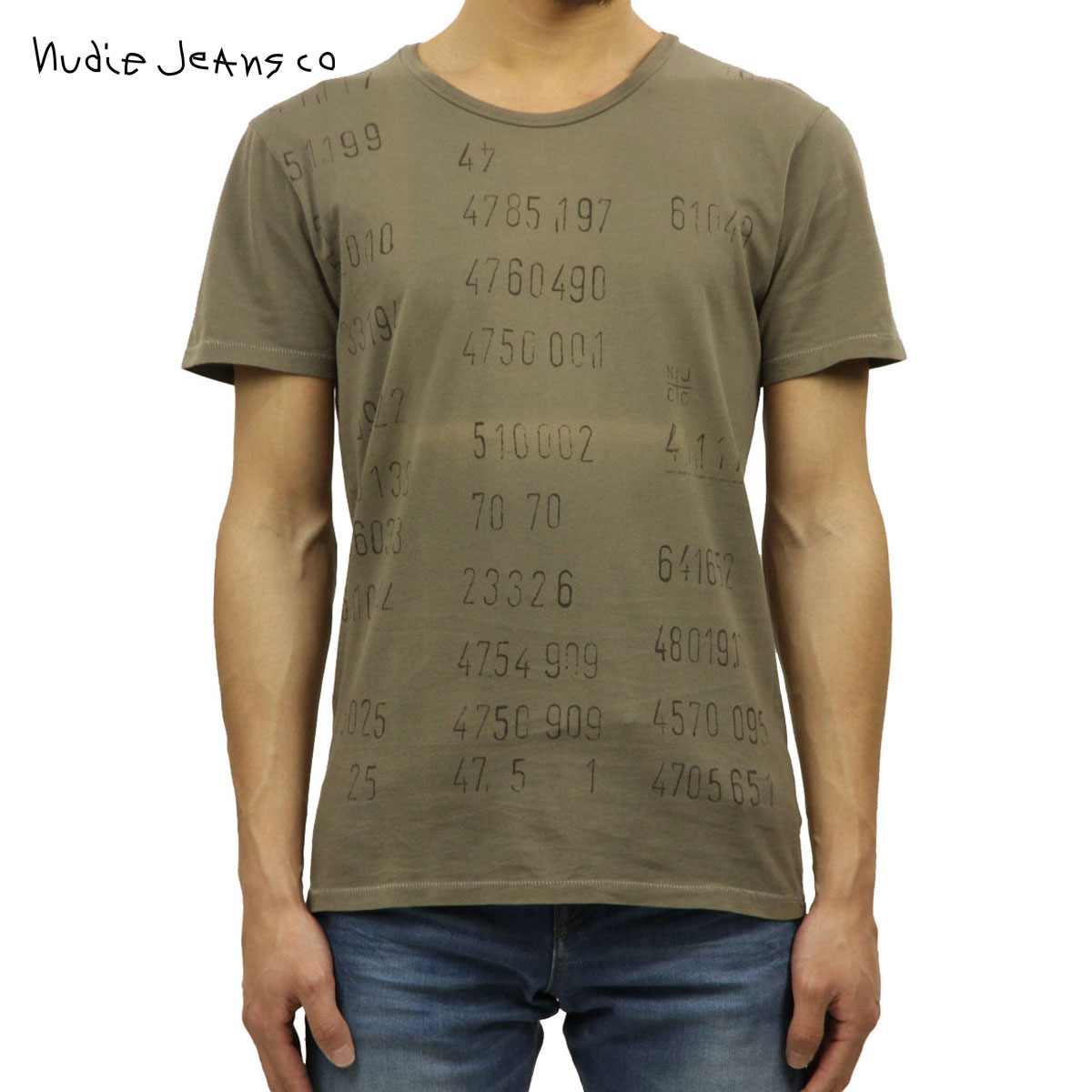 ̡ǥ T Ź Nudie Jeans ȾµT  Round Neck T-shirt Mud G13 131291 4010