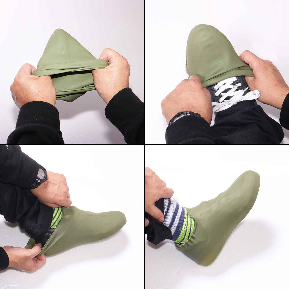 �ݡ��顼 ���塼�����С� ��������Ź POLER �쥤�󥷥塼�����С� �ɿ� ���ꥳ�󥷥塼�����С� SILICON RAIN SHOES COVER��M��22cm��25cm ��L��25��28cm 55400002-OLV OLIVE A79B B3C C3D D2E E08F