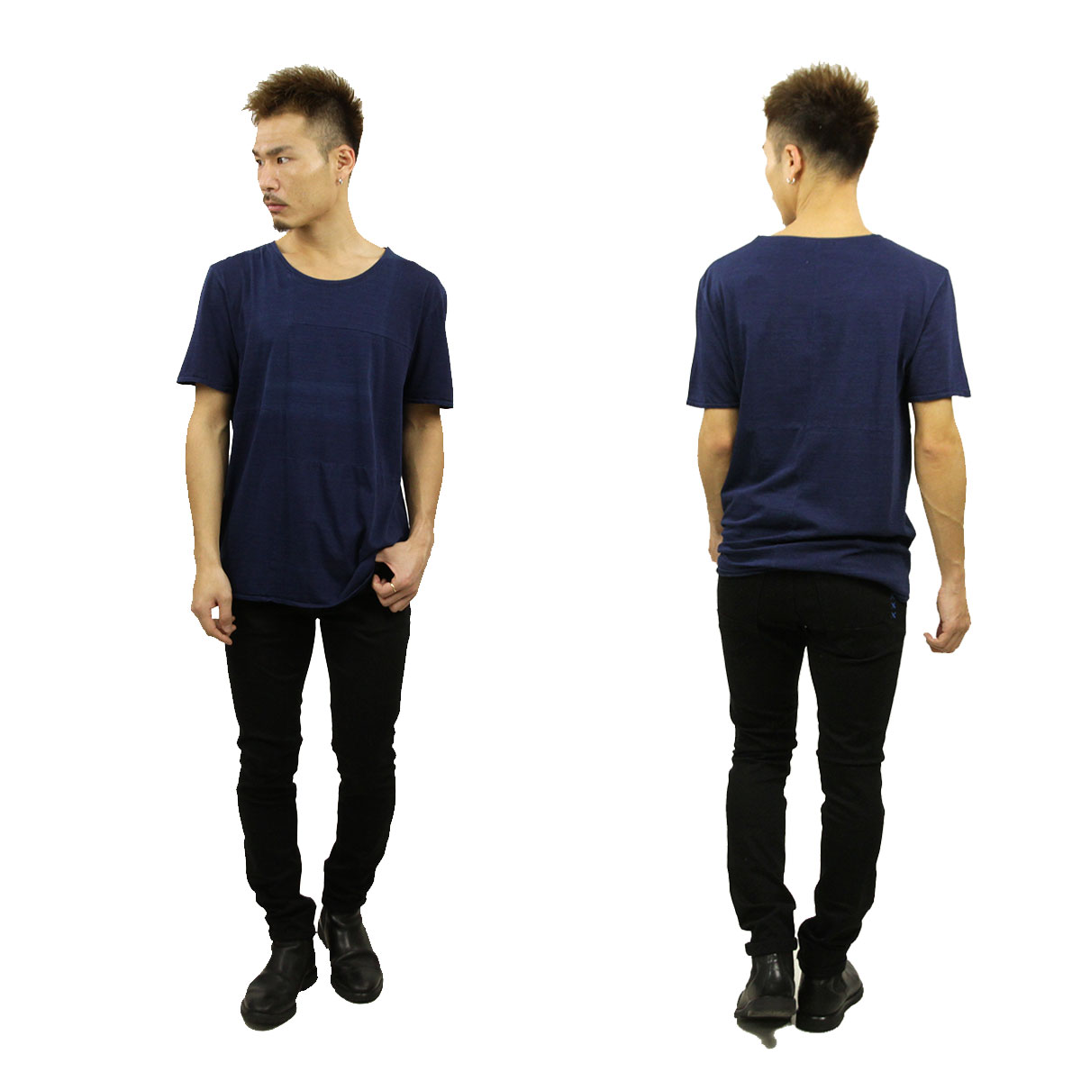 ̡ǥ T Ź Nudie Jeans ȾµT  Patched Tee Indigo 131455 A62B B1C C1D D1E E06F