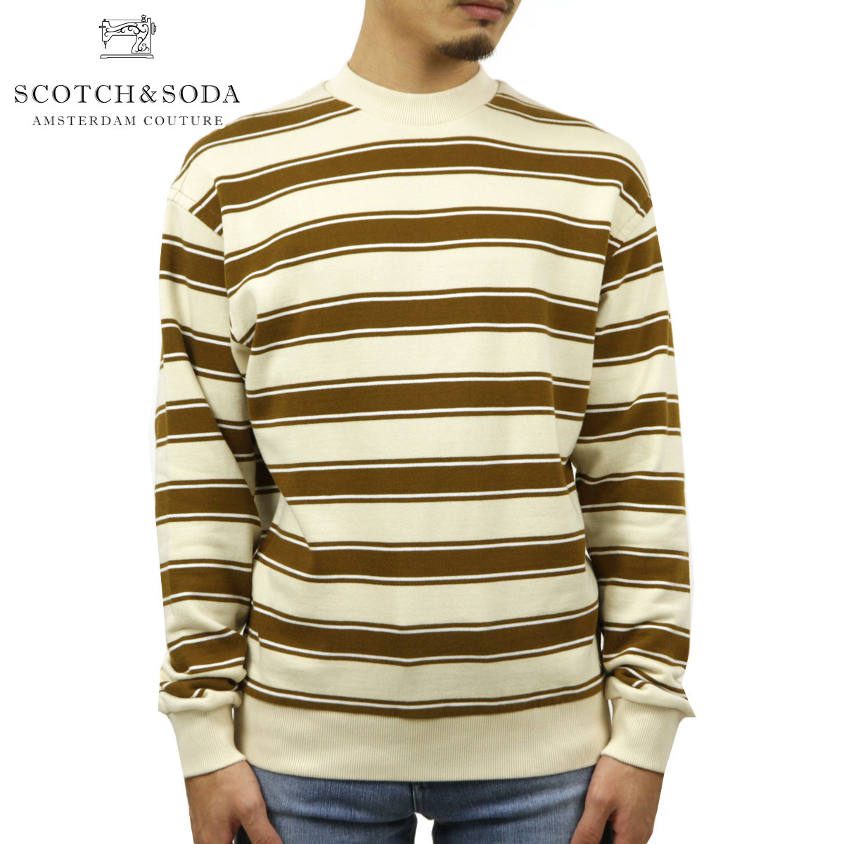 �����å�����ɥ����� �������å� ��� ��������Ź SCOTCH��SODA �ܡ������� �ȥ졼�ʡ� STRIPED CREWNECK FELPA SWEAT D COMBO A 162341 0217 43807 39 A39B B1C C1D D5E E04F