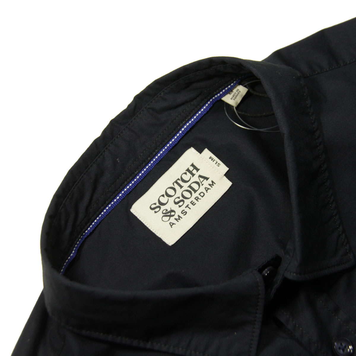 �����å�����ɥ����� ����� ��� ��������Ź SCOTCH��SODA �磻����� Ĺµ����� �ɥ쥹����� BASIC ORGANIC COTTON ELASTANE SLIM FIT SHIRTS 165316 0002 51451 78 NIGHT A39B B1C C1D D6E E06F