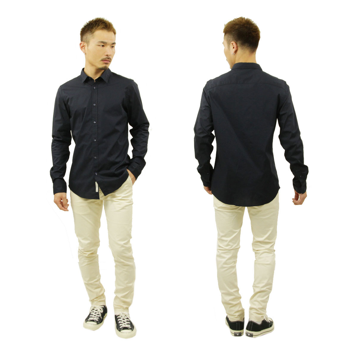 �����å�����ɥ����� ����� ��� ��������Ź SCOTCH��SODA �磻����� Ĺµ����� �ɥ쥹����� BASIC ORGANIC COTTON ELASTANE SLIM FIT SHIRTS 165316 0002 51451 78 NIGHT A39B B1C C1D D6E E06F