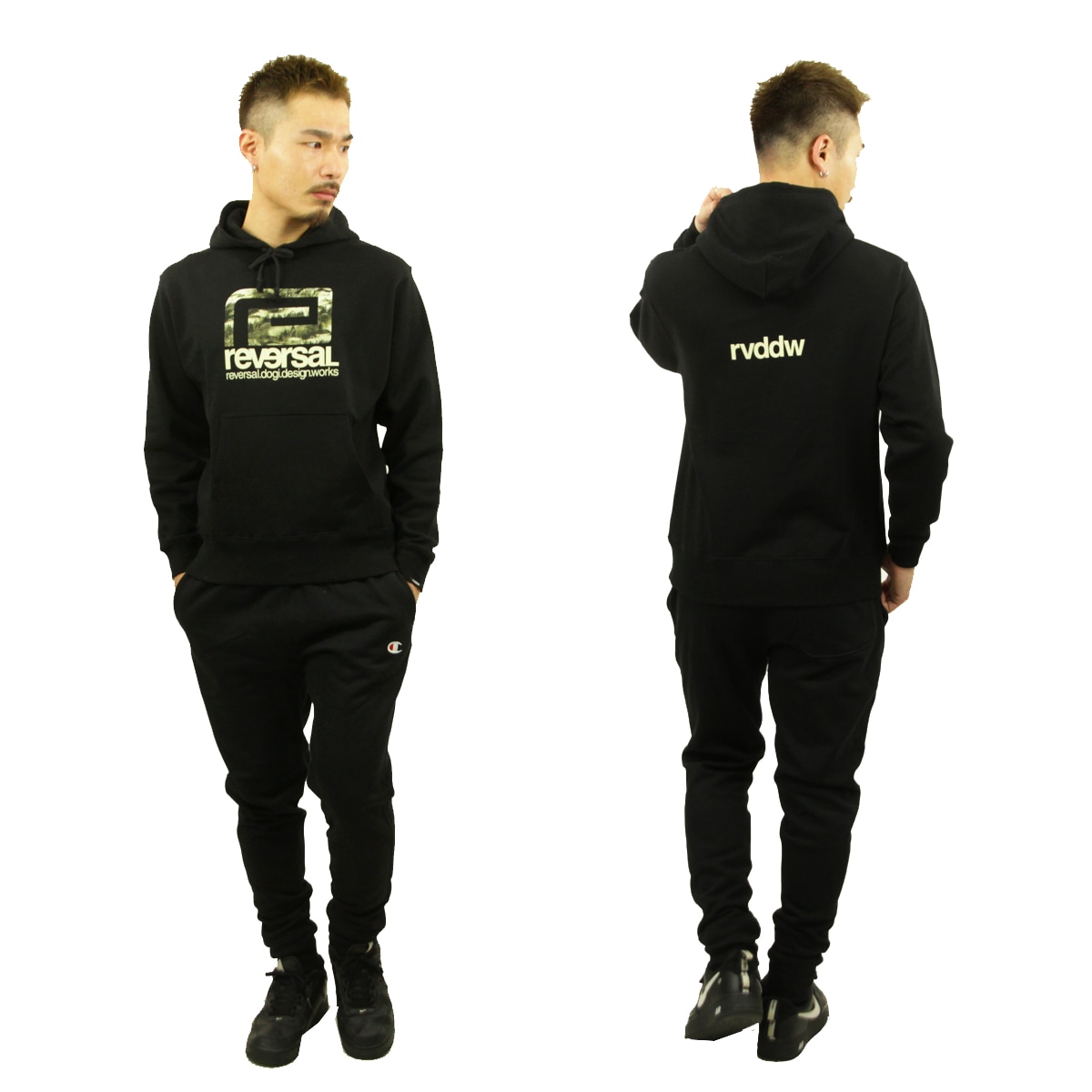 ��С����� �ѡ����� ��� ��������Ź REVERSAL rvddw �ץ륪���С��ѡ����� CONTROL BIG MARK HOODIE RV22AW201 BLACK A06B B1C C1D D5E E13F