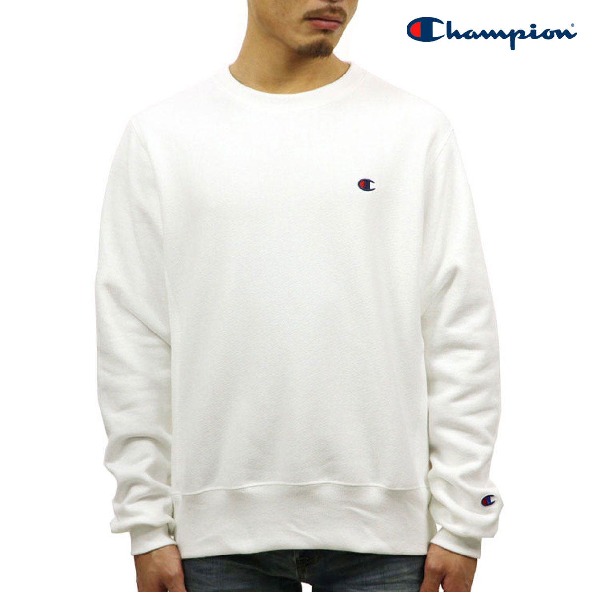 �����ԥ��� CHAMPION ������ ��� ��С����������� �������å� REVERSE WEAVE HEAVYWEIGHT 12oz CREW SWEAT GF70 WHITE AA4B B1C C1D D5E E01F
