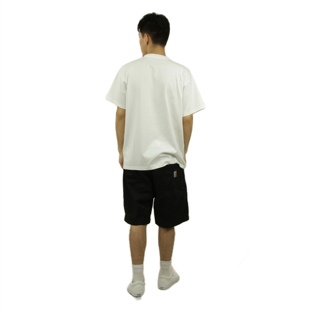 �����ϡ��� ��� ȾµT����� ������ CARHARTT WIP ���롼�ͥå� ����ե��å� SHORT SLEEVE ONYX T-SHIRT WHITE / BLACK I032875