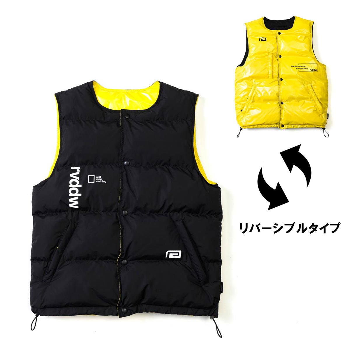 リバーサル メンズ パファーベスト 正規販売店 REVERSAL リバーシブル 