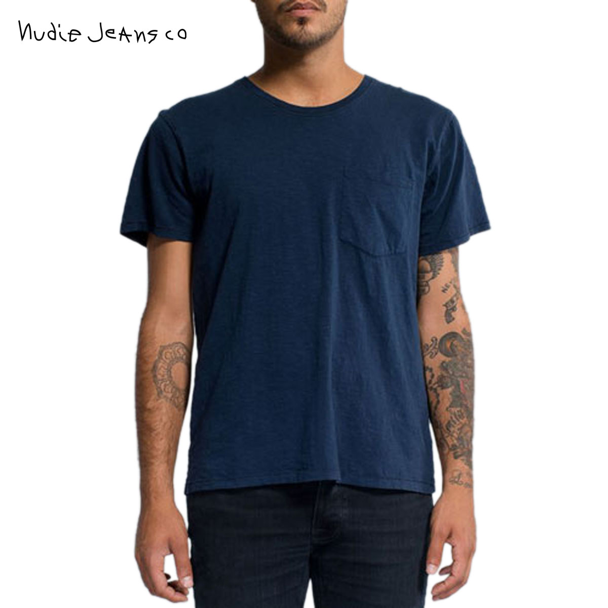 ̡ǥ T Ź Nudie Jeans ȾµT  Round Neck Pocket Tee Navy B25 131300 4027 A62B B1C C1D D1E E06F