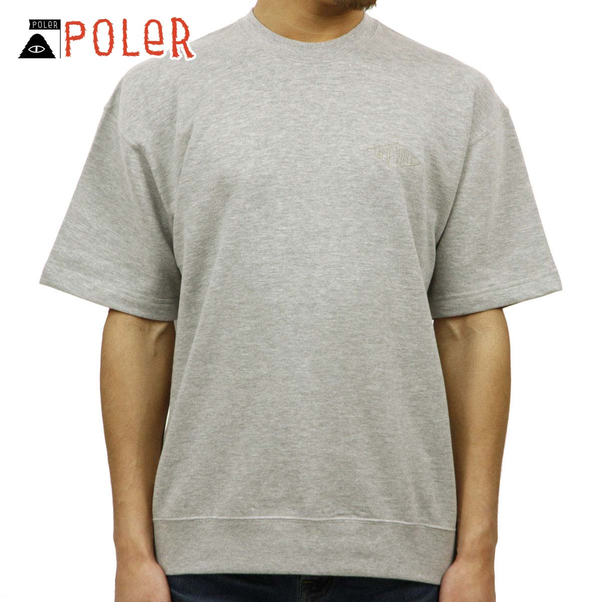 �ݡ��顼 T����� ��������Ź POLER ȾµT�����  CV BAGGY CREWNECK S/S TEE GREY HEATHER  A79B B1C C1D D1E E02F