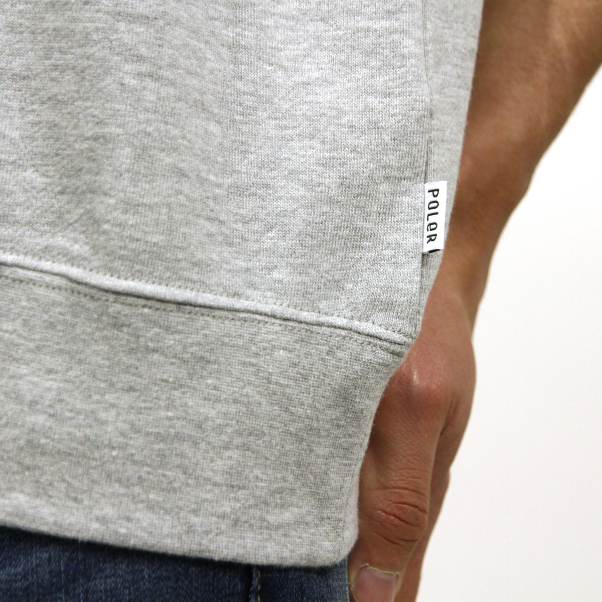 �ݡ��顼 T����� ��������Ź POLER ȾµT�����  CV BAGGY CREWNECK S/S TEE GREY HEATHER  A79B B1C C1D D1E E02F