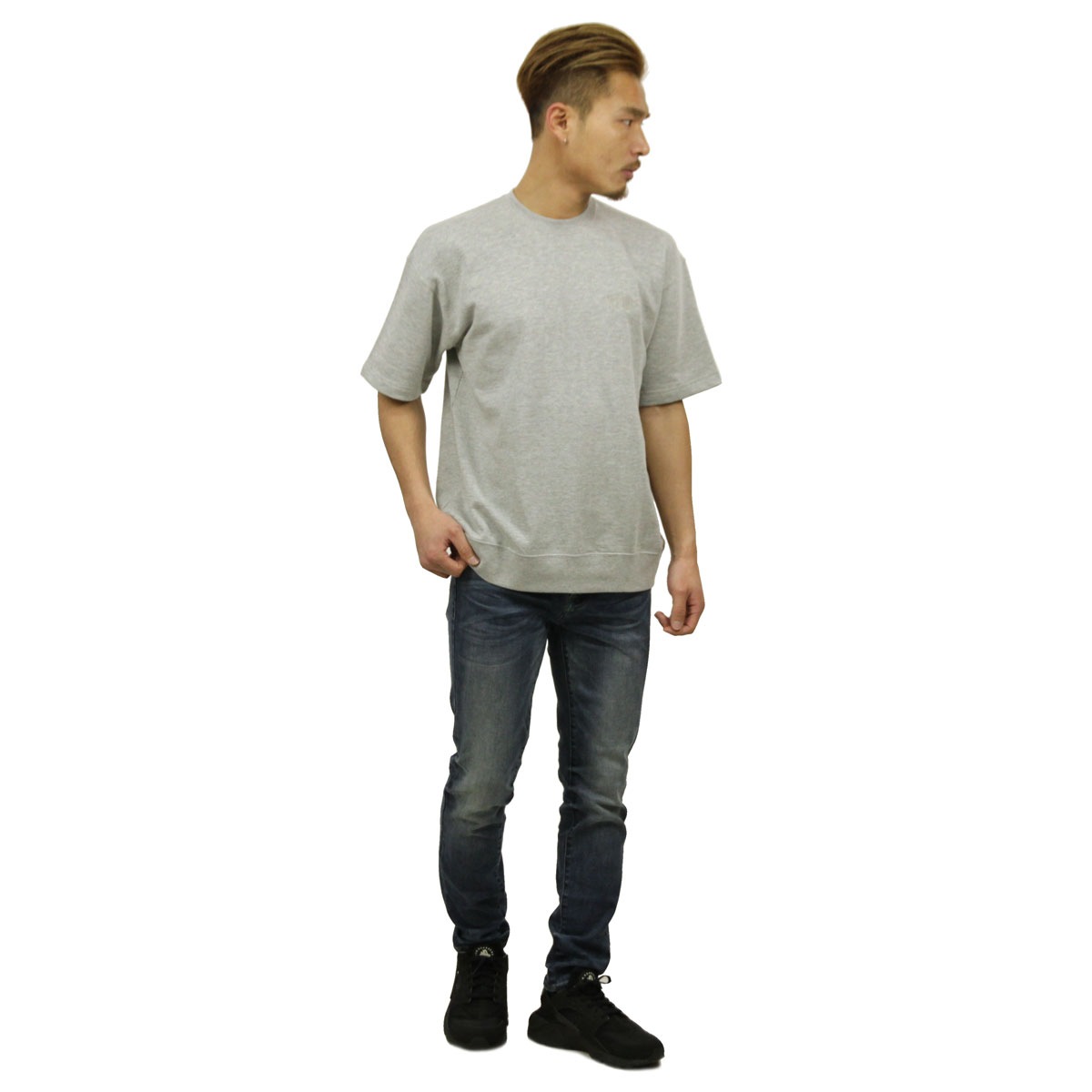 �ݡ��顼 T����� ��������Ź POLER ȾµT�����  CV BAGGY CREWNECK S/S TEE GREY HEATHER  A79B B1C C1D D1E E02F