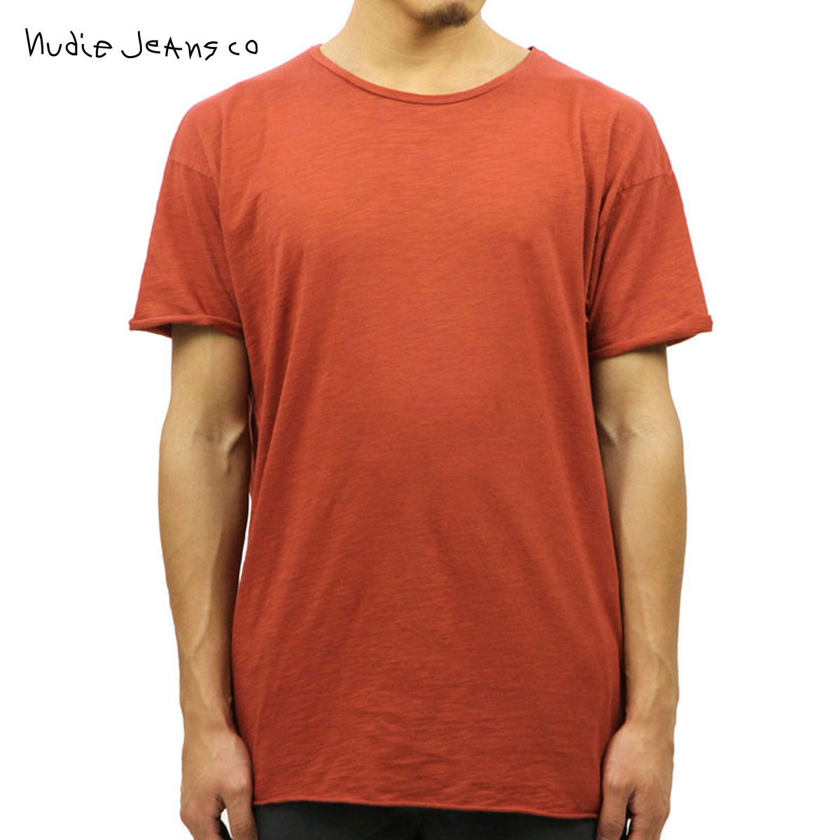 ̡ǥ T Ź Nudie Jeans ȾµT  Raw Hem T-Shirt Red 131274 A62B B1C C1D D1E E11F