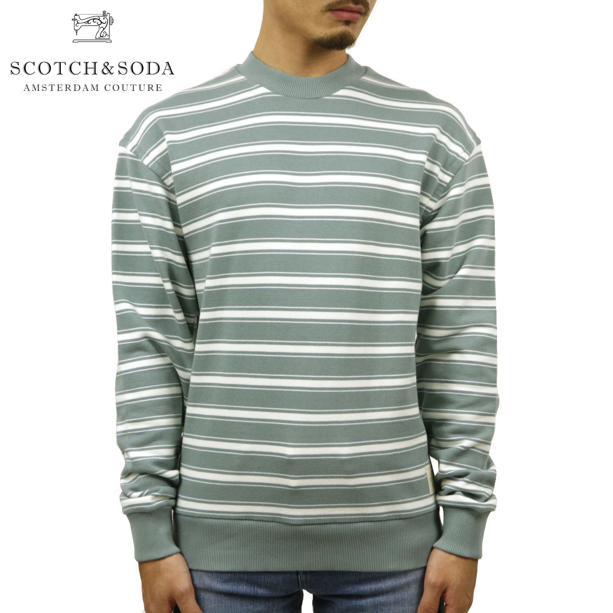 �����å�����ɥ����� �������å� ��� ��������Ź SCOTCH��SODA �ܡ������� �ȥ졼�ʡ� STRIPED CREWNECK FELPA SWEAT D COMBO B 162341 0218 43807 59 A39B B1C C1D D5E E08F