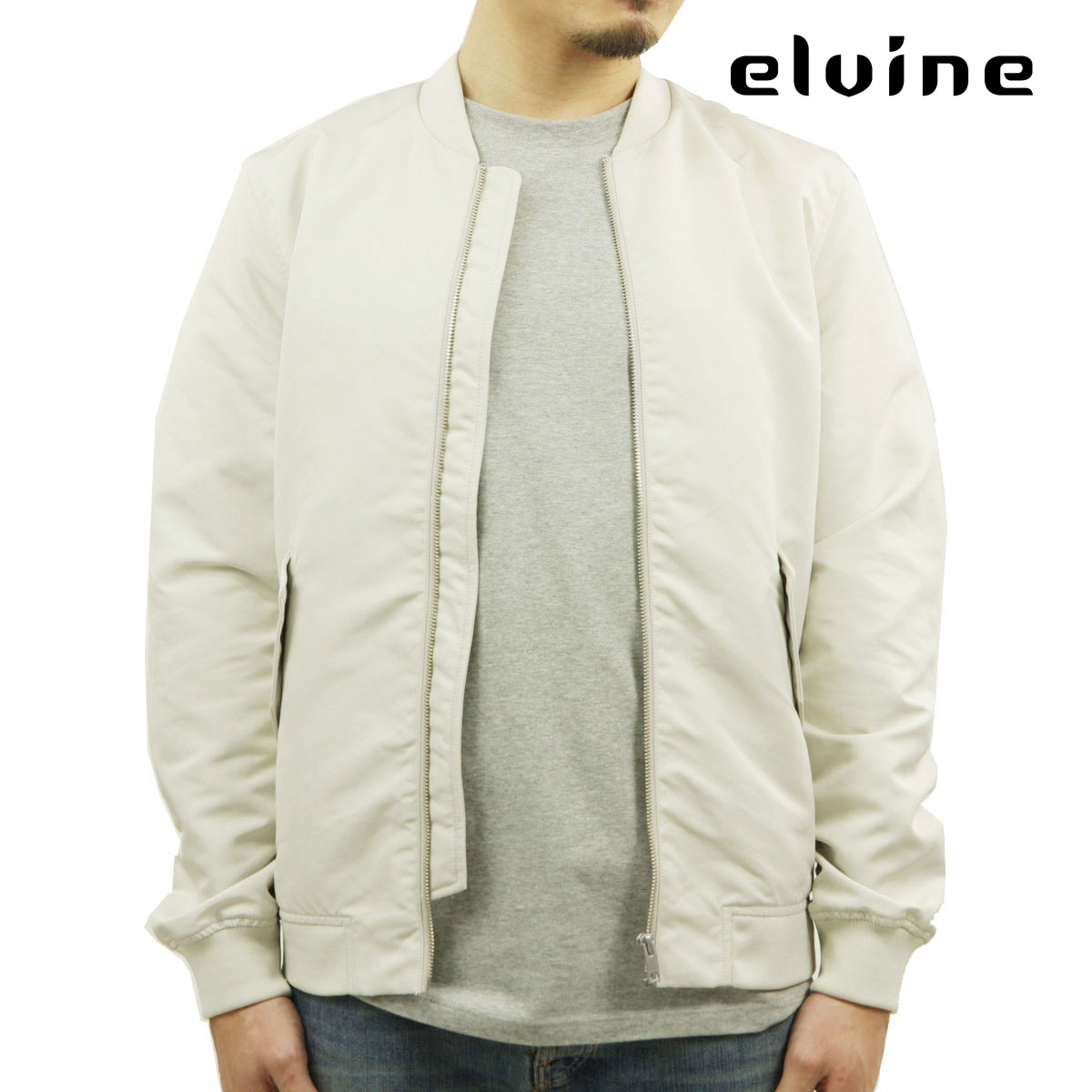 ����Х��� ��� �ܥ�С����㥱�å� ��������Ź elvine MA-1 ���㥱�å� �������� REX BOMBER JACKET 331050 297 BONE WHITE