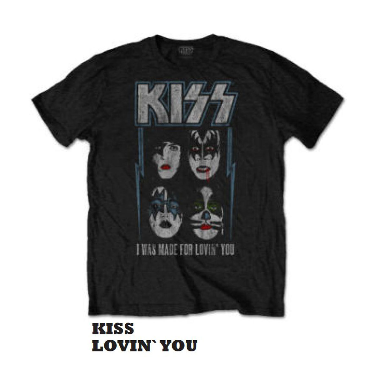 �ߥ塼���å��ƥ� ��� �Х��T����� ������ MUSIC TEE ���å�T����� ���å� ������󡦥桼���٥��ӡ� KISS LOVIN`YOU MUSIC TEE