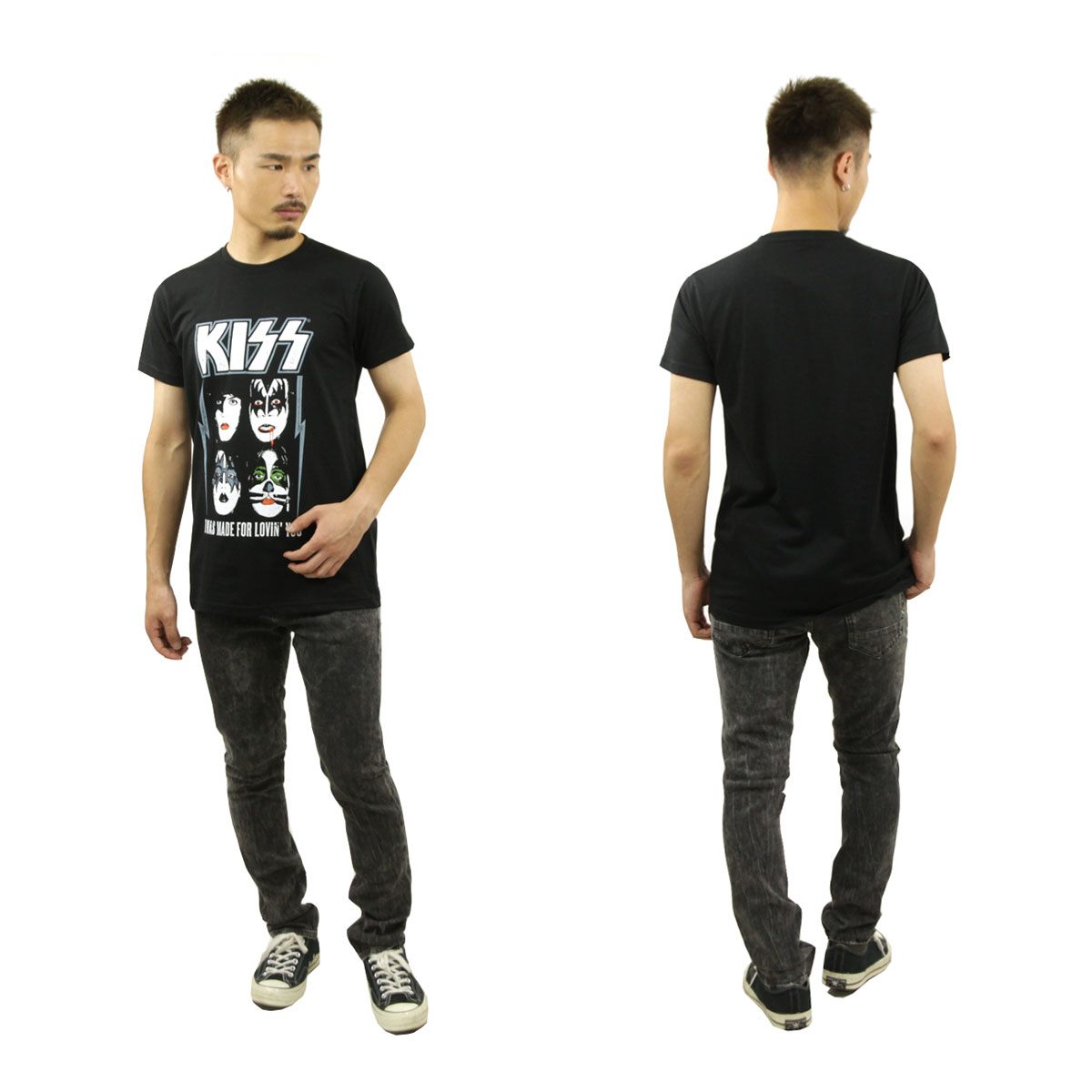 �ߥ塼���å��ƥ� ��� �Х��T����� ������ MUSIC TEE ���å�T����� ���å� ������󡦥桼���٥��ӡ� KISS LOVIN`YOU MUSIC TEE