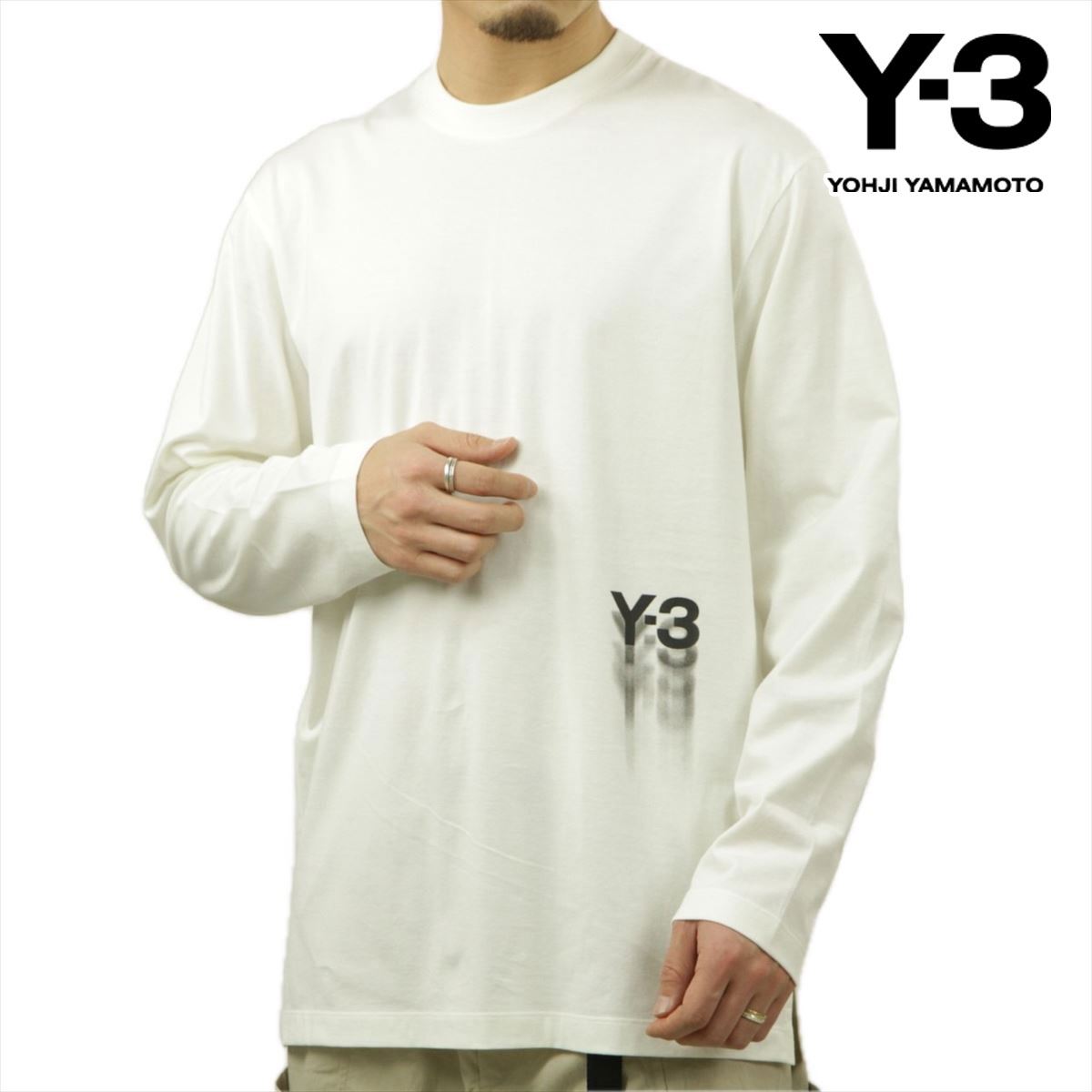 磻꡼  ĹµT  Y-3 롼ͥå åȥ  GFX LS TEE IZ3121 OFF WHITE