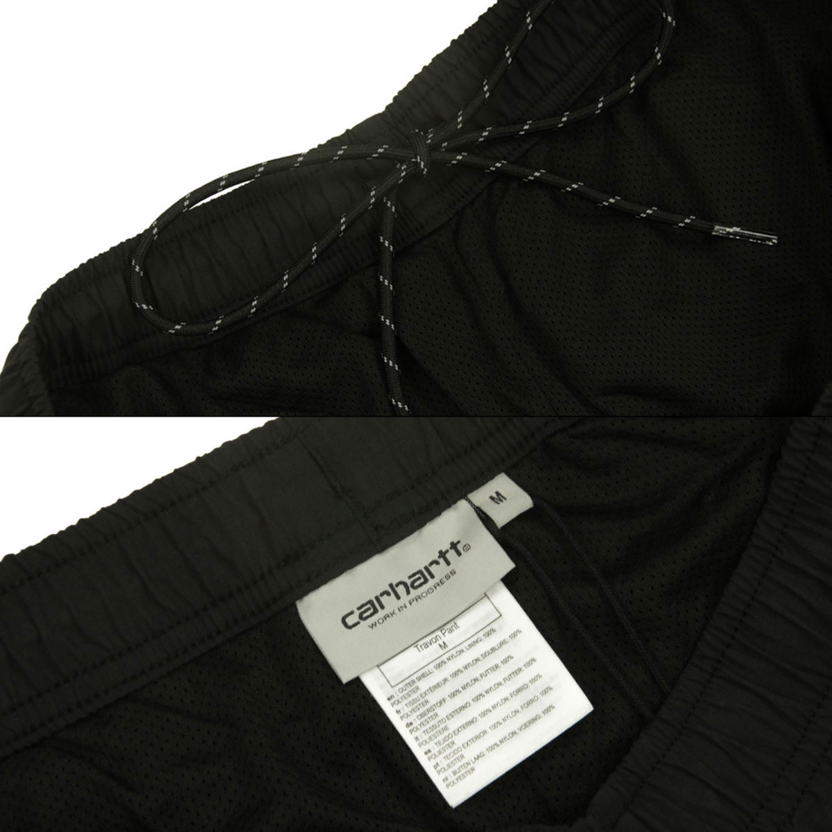 �����ϡ��� ��� �ȥ�å��ѥ�� ������ CARHARTT WIP �ʥ����� �ܥȥॹ ���󥰥ѥ�� TRAVON PANT BLACK / WAX I036802 K02XX