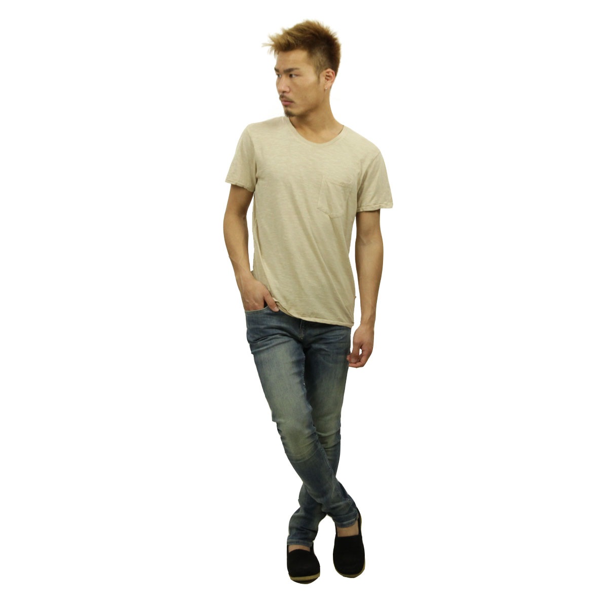 ̡ǥ T Ź Nudie Jeans ȾµT  Round Neck Pocket Tee Ecry W02 131300 4027 A62B B1C C1D D1E E18F