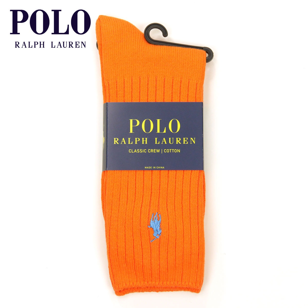�ݥ� ���ե������ ���å��� ��� ������ POLO RALPH LAUREN ���� ���롼���å��� COTTON RIB SINGLE SOCK ORANGE - GREEN 807 - ORANGE A05B B1C C7D D1E E10F