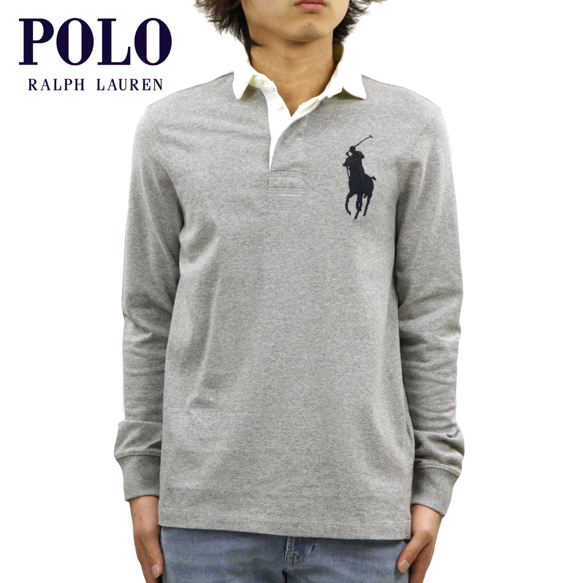 ݥ ե 饬   POLO RALPH LAUREN Ĺµ饬 ӥåݥˡ BIG PONY RUGBY SHIRT A05B B1C C1D D6E E02F