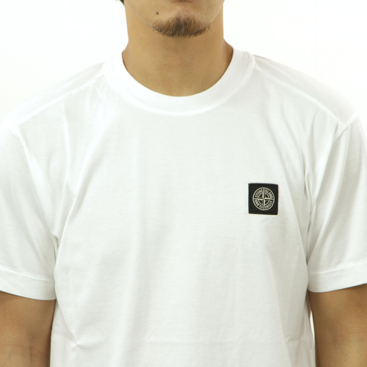 ���ȡ��󥢥����� ��� ȾµT����� ������ STONE ISLAND ���롼�ͥå� ���� T����� 60/2 COTTON JERSEY SHORT SLEEVE T-SHIRT 2100027 S0013 V0001 WHITE AB4B B1C C1D D1E E01F