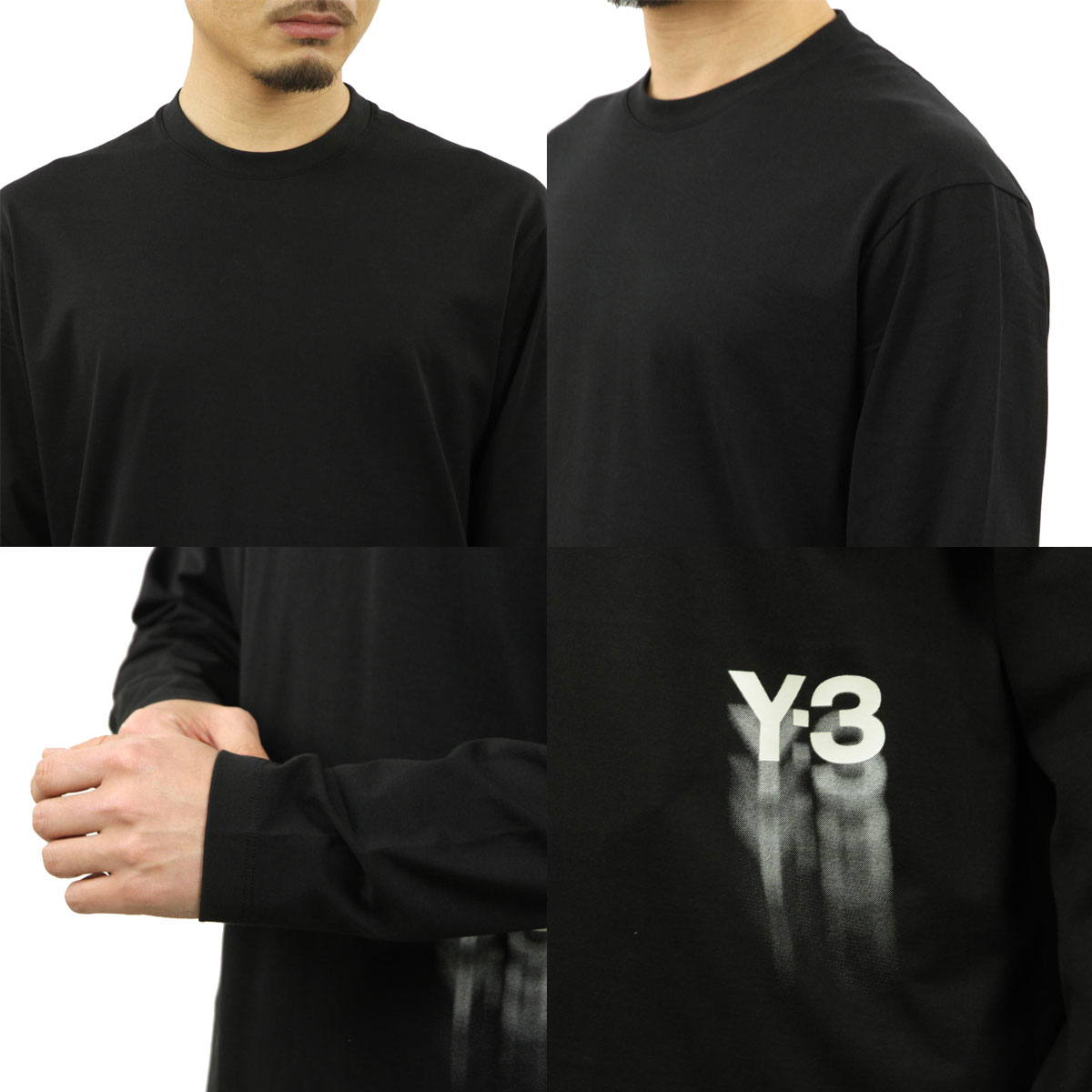 磻꡼  ĹµT  Y-3 롼ͥå åȥ  GFX LS TEE IZ3122 BLACK