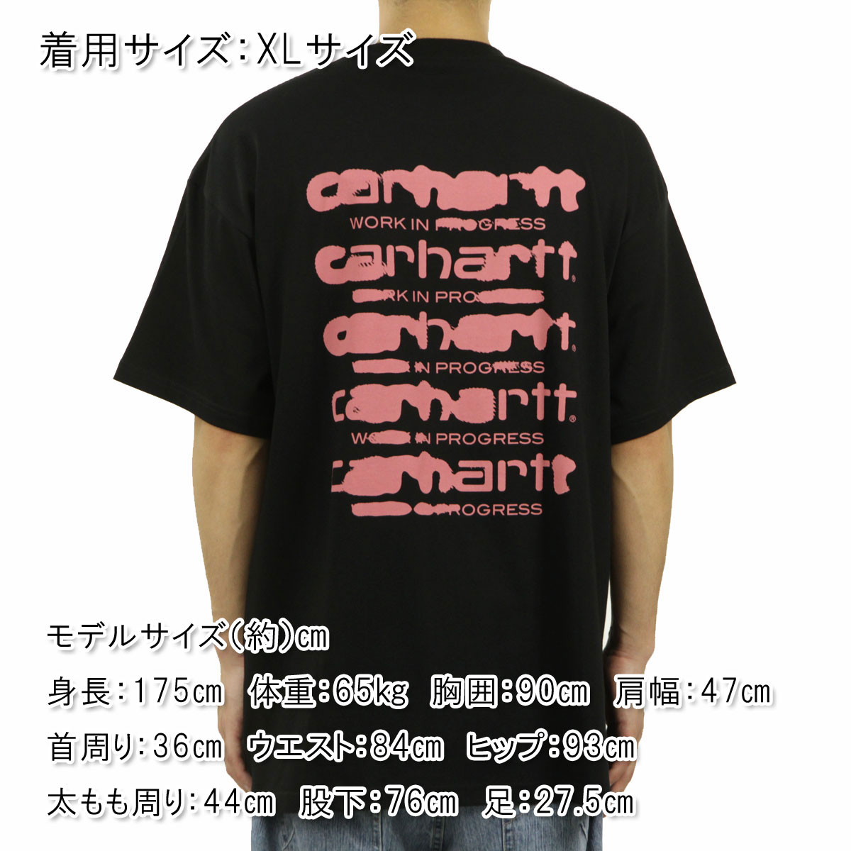 �����ϡ��� ��� ȾµT����� ������ CARHARTT WIP ���롼�ͥå� �Хå��ץ��� SHORT SLEEVE INK BLEED T-SHIRT BLACK / PINK I032878