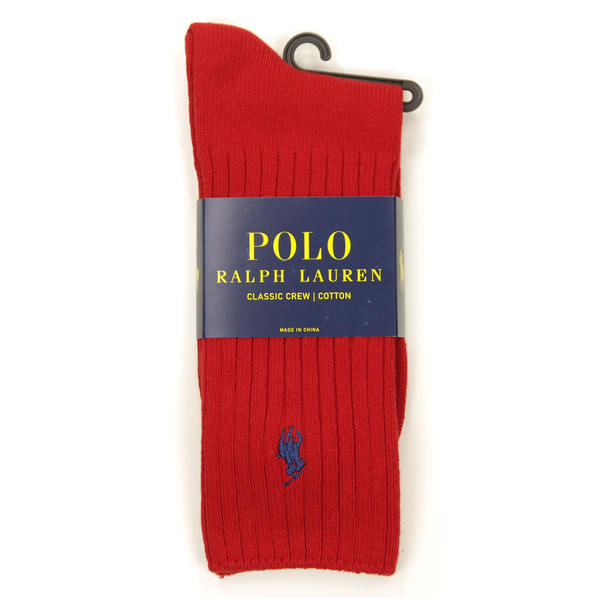 �ݥ� ���ե������ ���å��� ��� ������ POLO RALPH LAUREN ���� ���롼���å��� COTTON RIB SINGLE SOCK RED - NAVY 601 - RED A05B B1C C7D D1E E11F