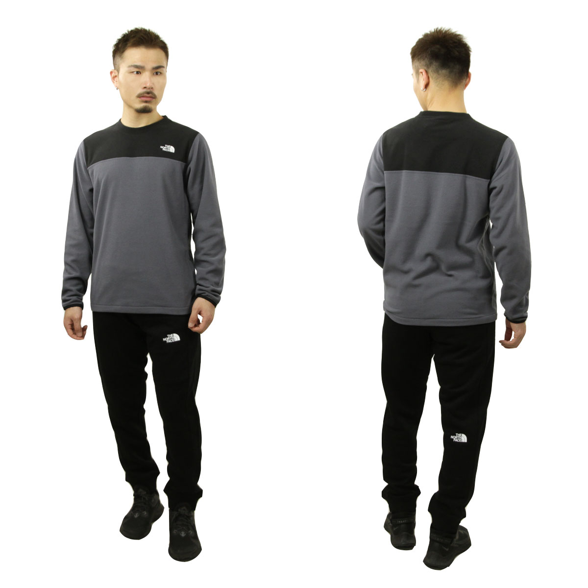 Ρե ե꡼   THE NORTH FACE ȥåץ 쥤㡼 롼ͥå åȥ TNF TKA GLACIER CREW FLEECE NF0A7UJA F9L VANADIS GREY/TNF BLACK A14B B1C C1D D5E E02F