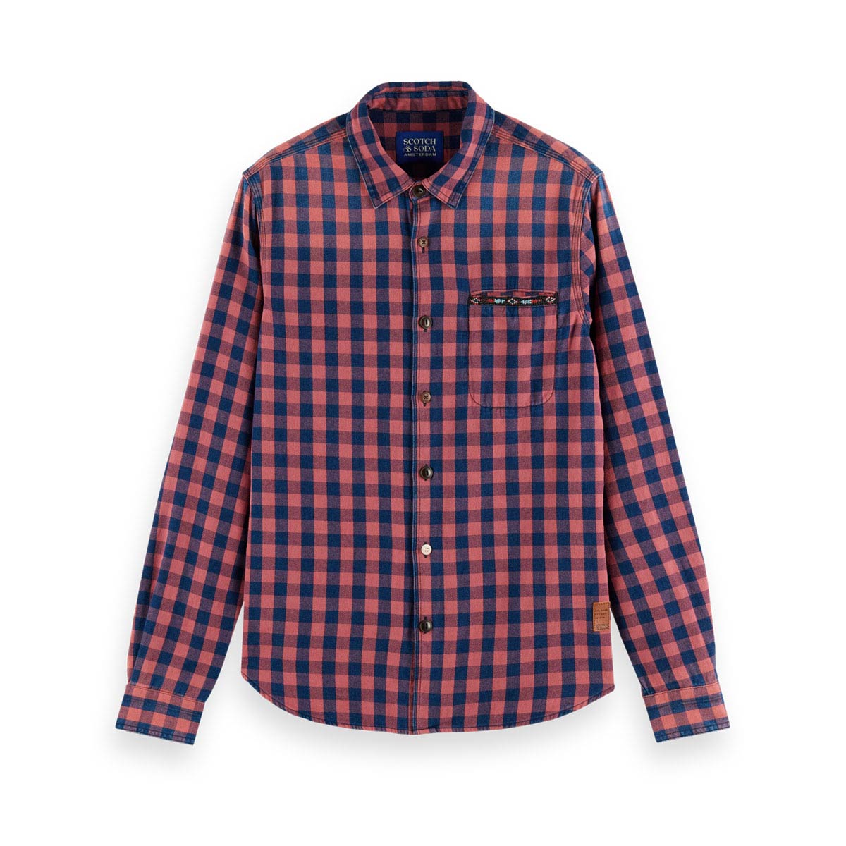 �����å�����ɥ����� ��� �����å������ ��������Ź SCOTCH��SODA �ܥ�������� Ĺµ����� WASHED INDIGO CHECK SHIRT COMBO A 165309 0217 51427 19