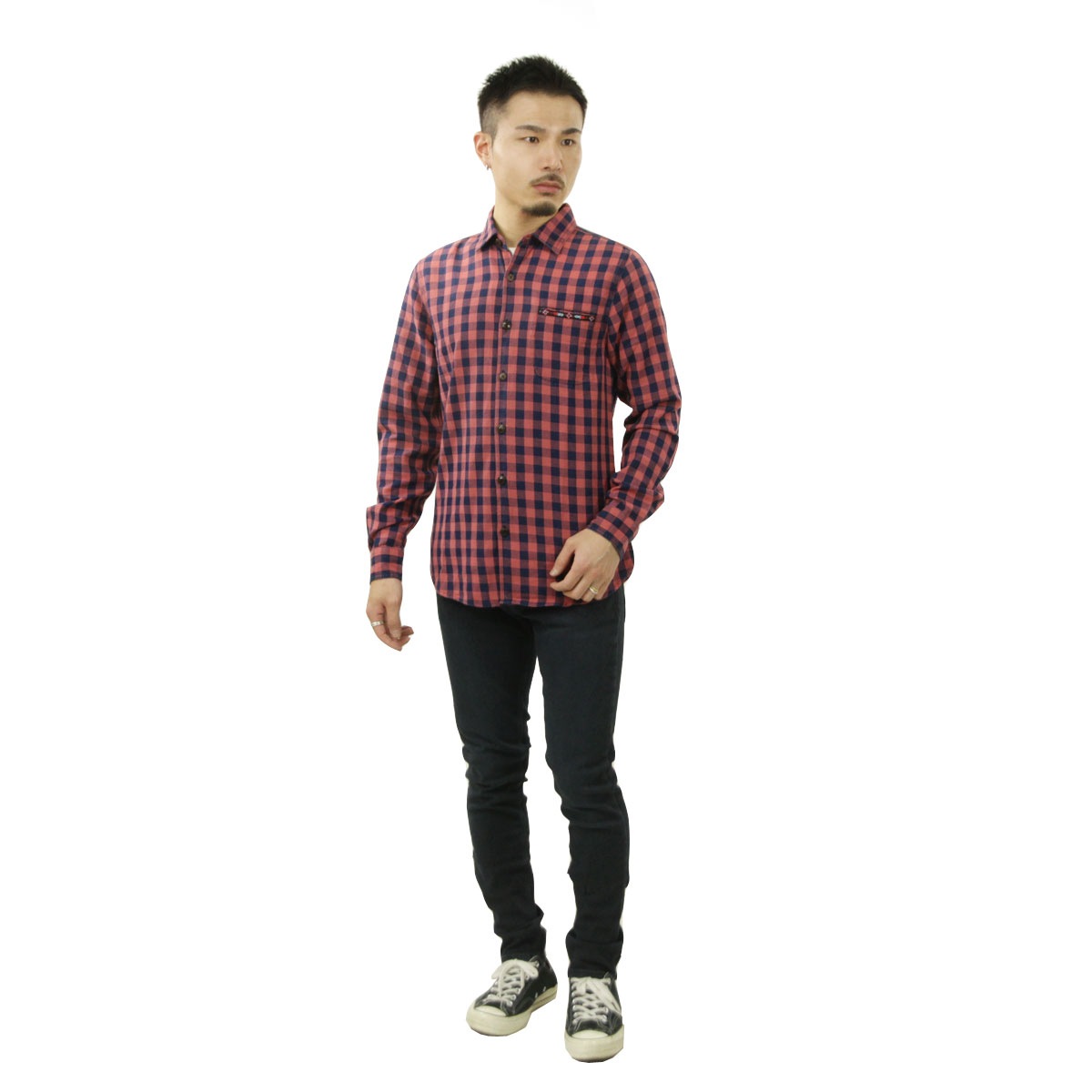 �����å�����ɥ����� ��� �����å������ ��������Ź SCOTCH��SODA �ܥ�������� Ĺµ����� WASHED INDIGO CHECK SHIRT COMBO A 165309 0217 51427 19