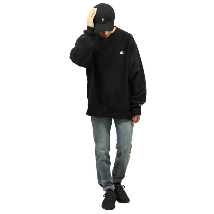 �����ԥ��� CHAMPION ������ ��� ��С����������� �������å� REVERSE WEAVE HEAVYWEIGHT 12oz CREW SWEAT GF70 BLACK AA4B B1C C1D D5E E13F