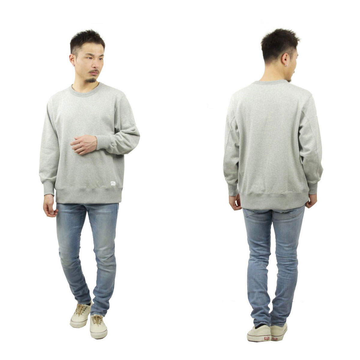 �ʥ� ��� �������å� ��������Ź NANGA ���롼�ͥå� Ĺµ �ȥ졼�ʡ� ECO HYBRID SWEATSHIRT L.GRY NW2241-1F220 LIGHT GREY
