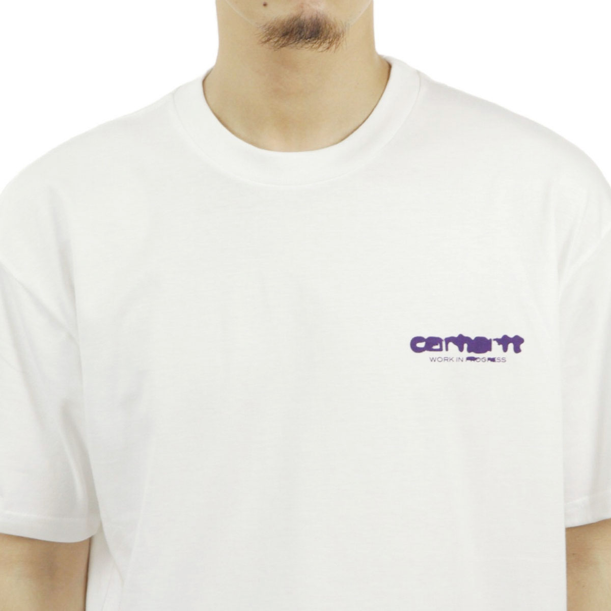 �����ϡ��� ��� ȾµT����� ������ CARHARTT WIP ���롼�ͥå� �Хå��ץ��� SHORT SLEEVE INK BLEED T-SHIRT WHITE / TYRIAN I032878