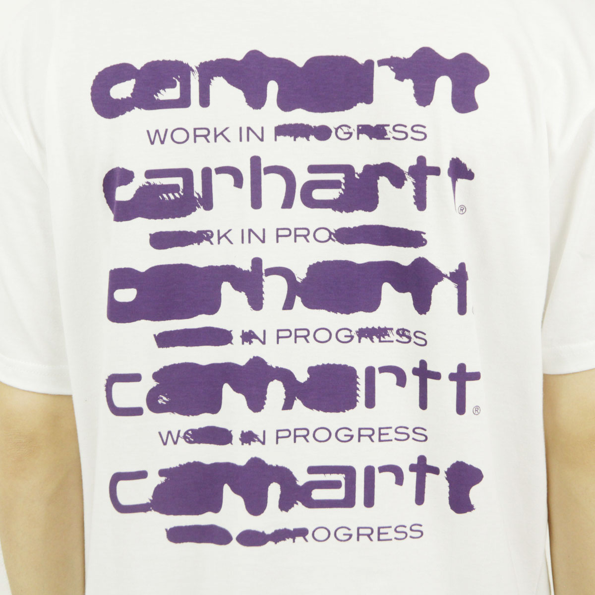 �����ϡ��� ��� ȾµT����� ������ CARHARTT WIP ���롼�ͥå� �Хå��ץ��� SHORT SLEEVE INK BLEED T-SHIRT WHITE / TYRIAN I032878