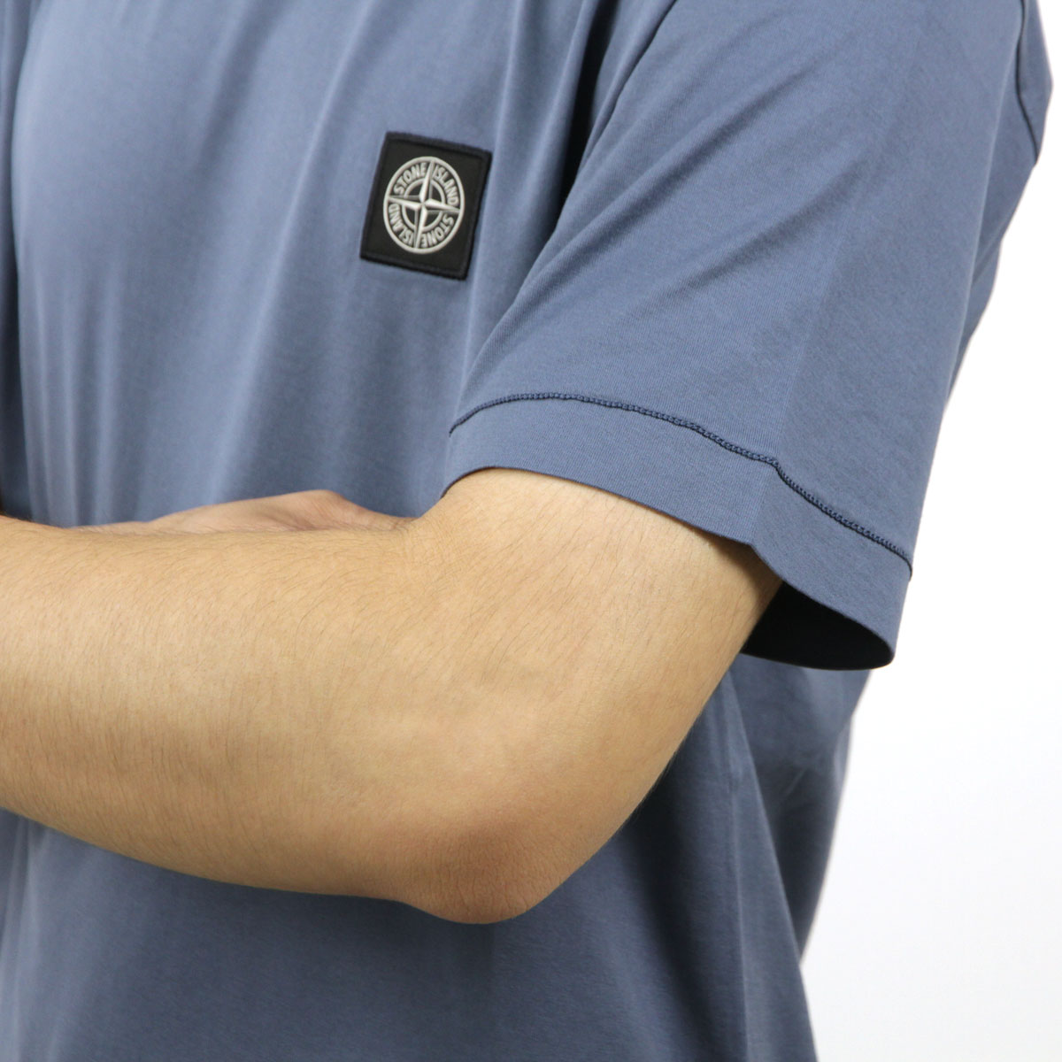 ���ȡ��󥢥����� ��� ȾµT����� ������ STONE ISLAND ���롼�ͥå� ���� T����� 60/2 COTTON JERSEY SHORT SLEEVE T-SHIRT 2100039 S0013 BLUE GREY AB4B B1C C1D D1E E07F