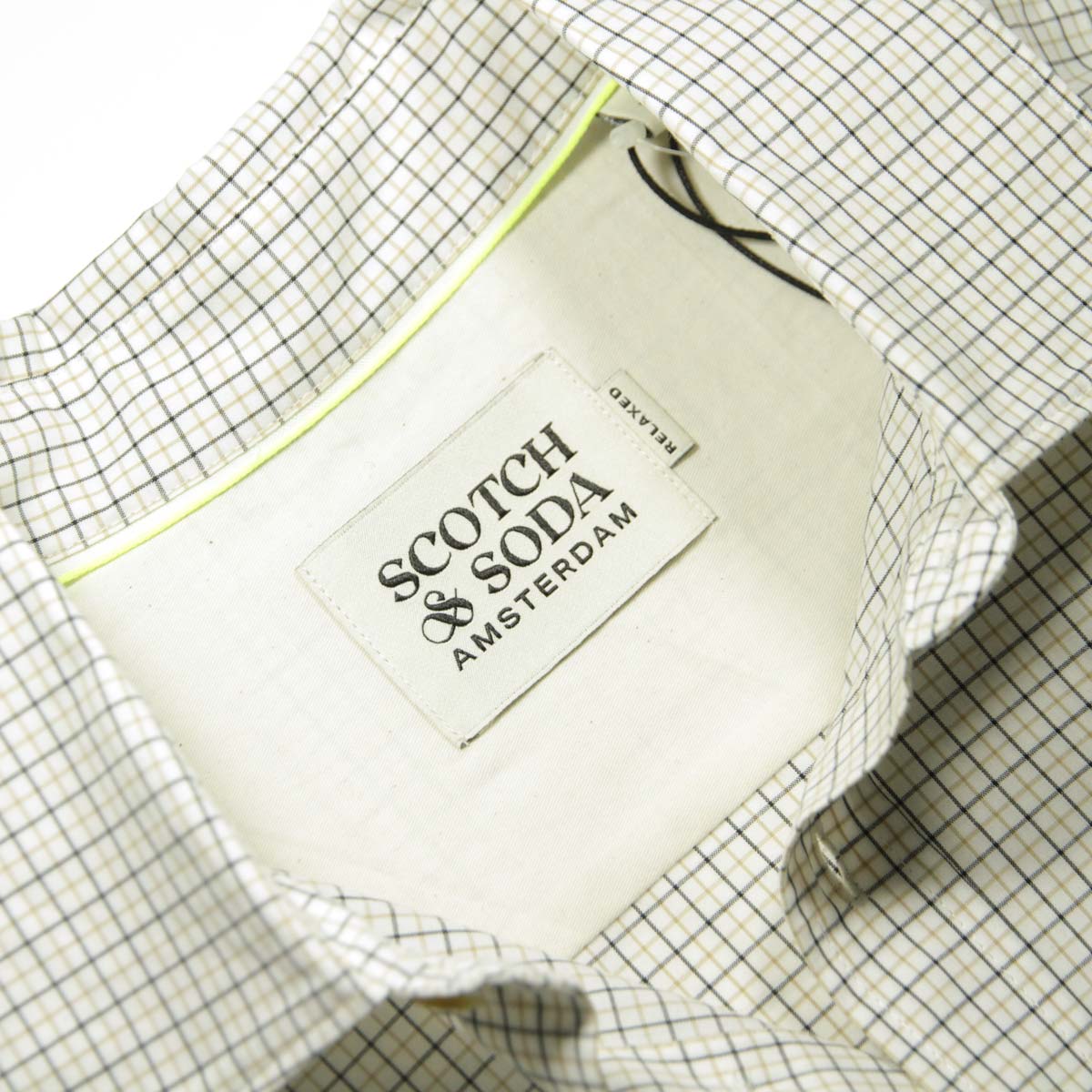 åɥ  Ĺµ Ź SCOTCH&SODA ܥ å RELAXED FIT YARN DYED MICRO CHECK SHIRT 180114 270 31413 03 MICRO CHECK SWAN A39B B1C C1D D6E E01F