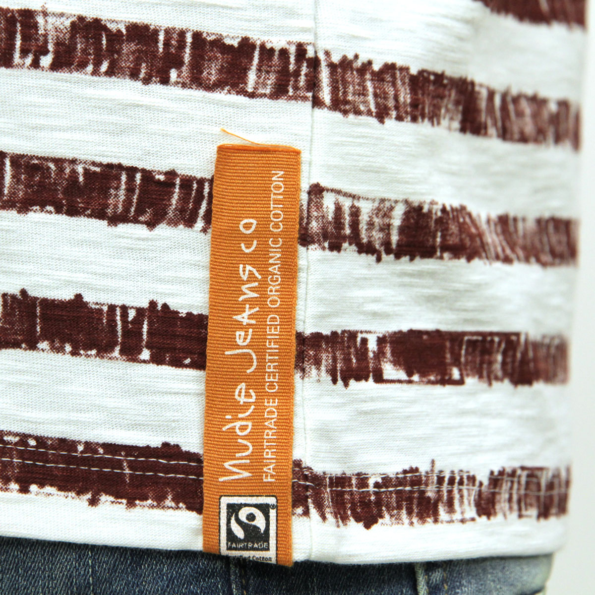 ̡ǥ T  Ź Nudie Jeans ĹµT LS T-shirt Org.Sketched Stripes